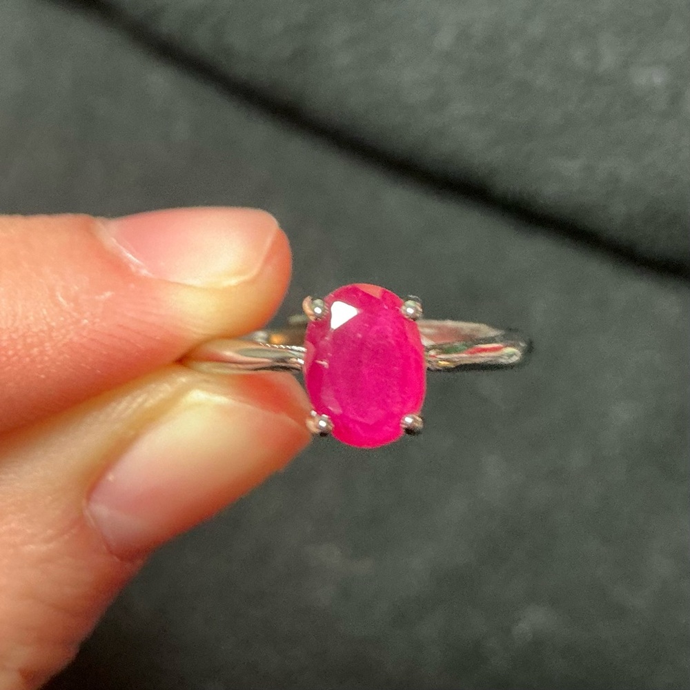 Natural Ruby Ring South African Ruby Ring Adjusta… - image 2